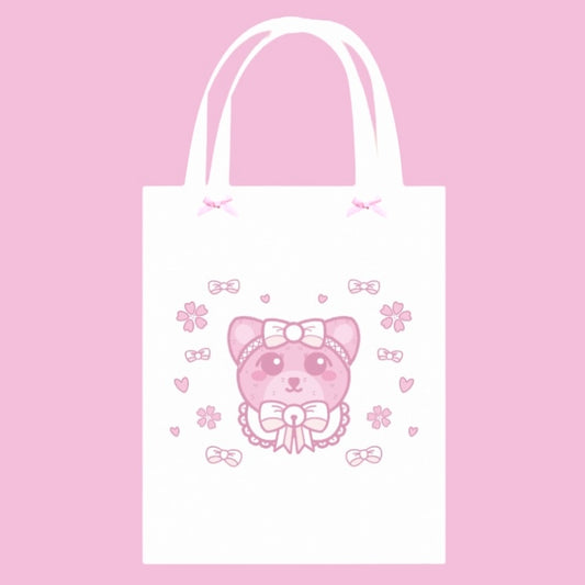 Lolita Cat Canvas Tote Bag