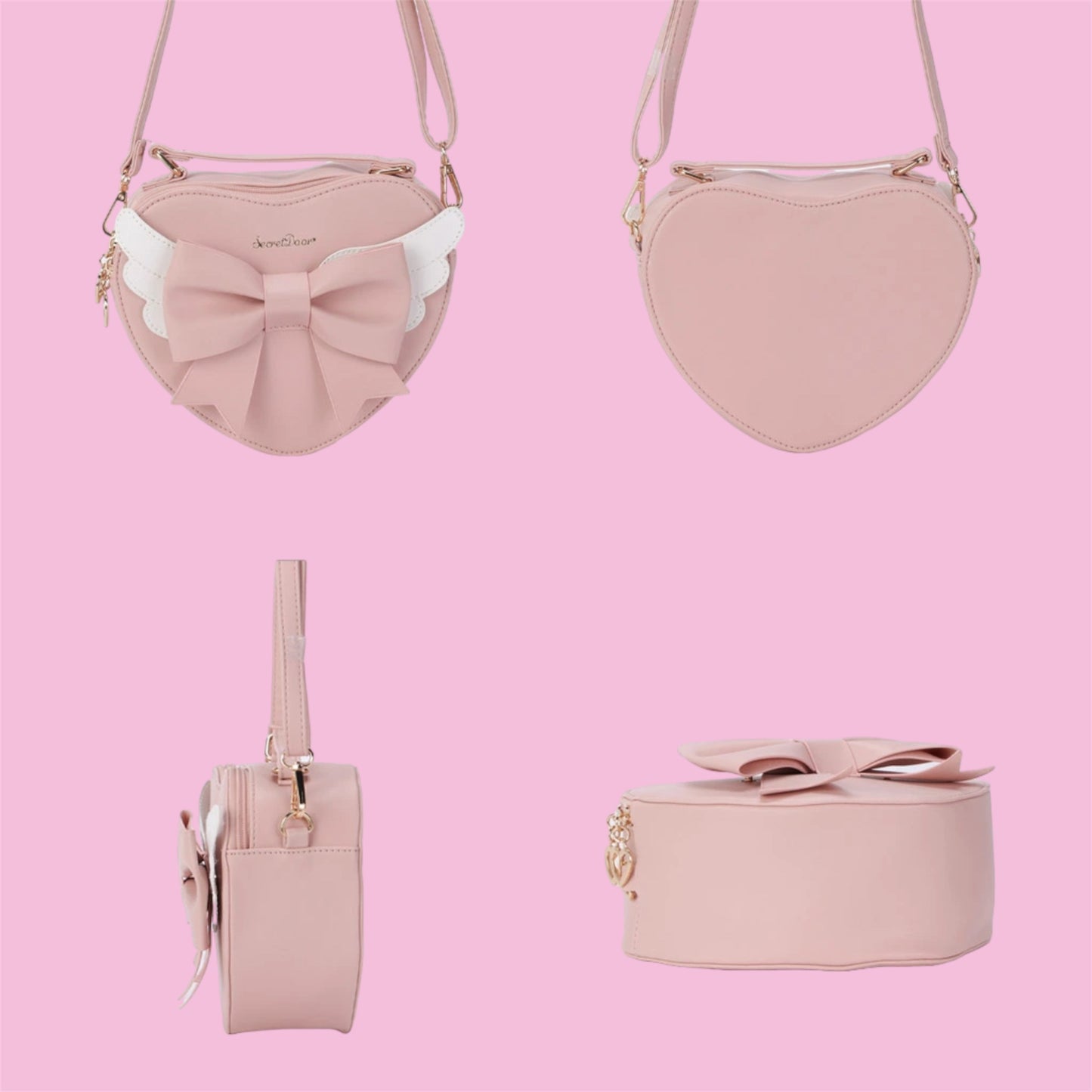 Angel Wing Heart Bag - Pink