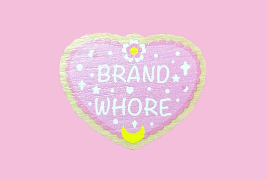 Brand Whore Wooden Pin