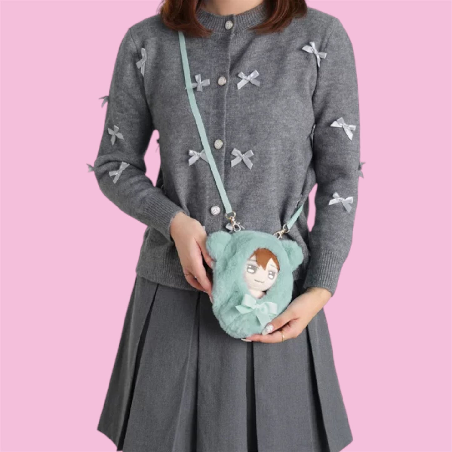 Oshikatsu Plushie Fluffy Pouch - Blue