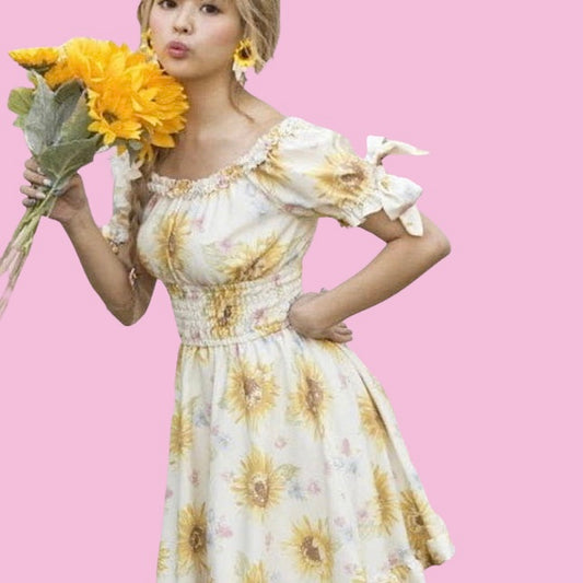 Pink Sunflower Dress