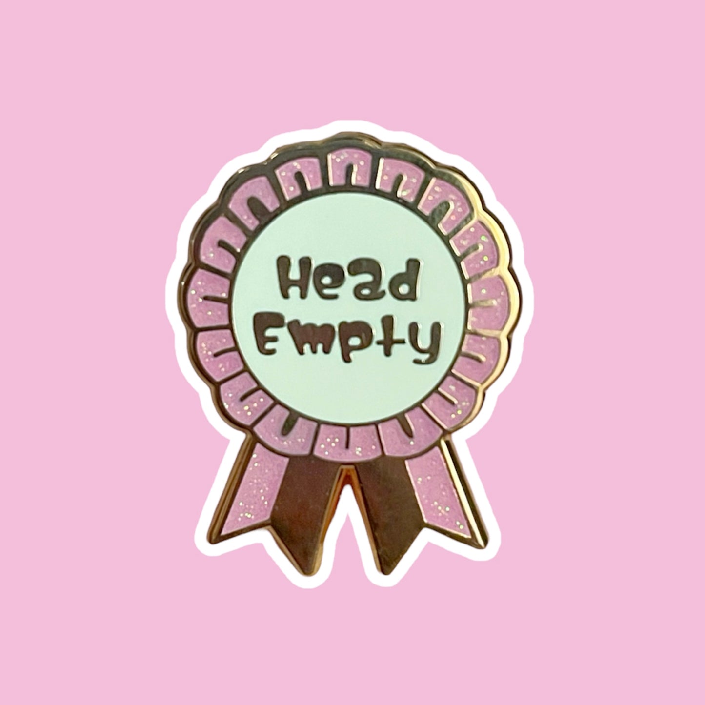 “Head Empty” Rosette Enamel Pin