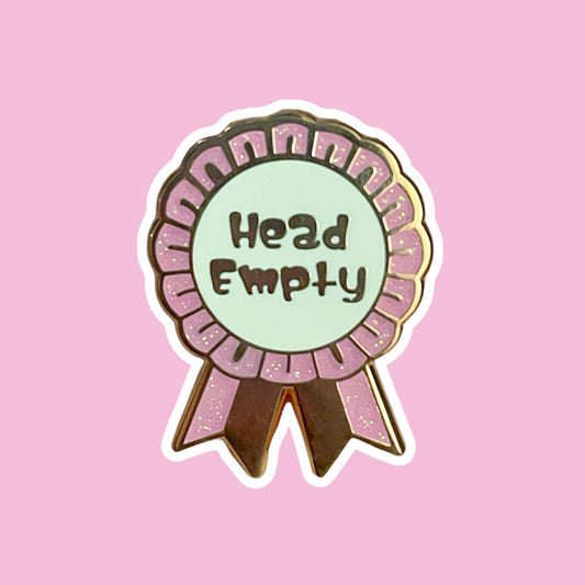 “Head Empty” Rosette Enamel Pin