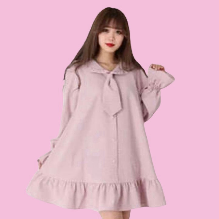 Chidori Pattern Sailor Collar Dress