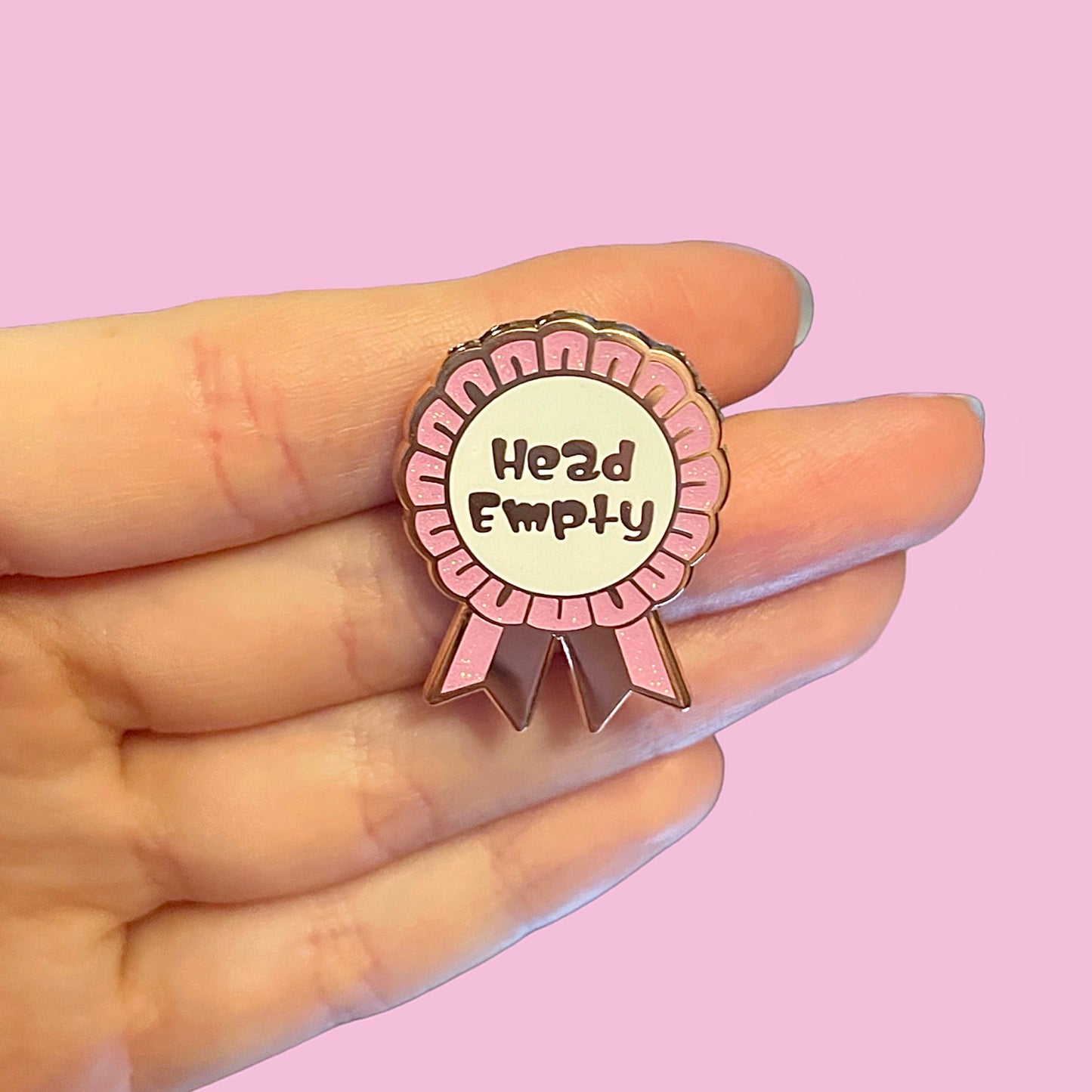 “Head Empty” Rosette Enamel Pin