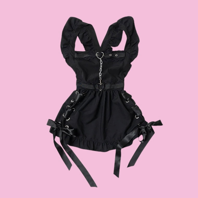 “Love Punk” Black/Black Apron