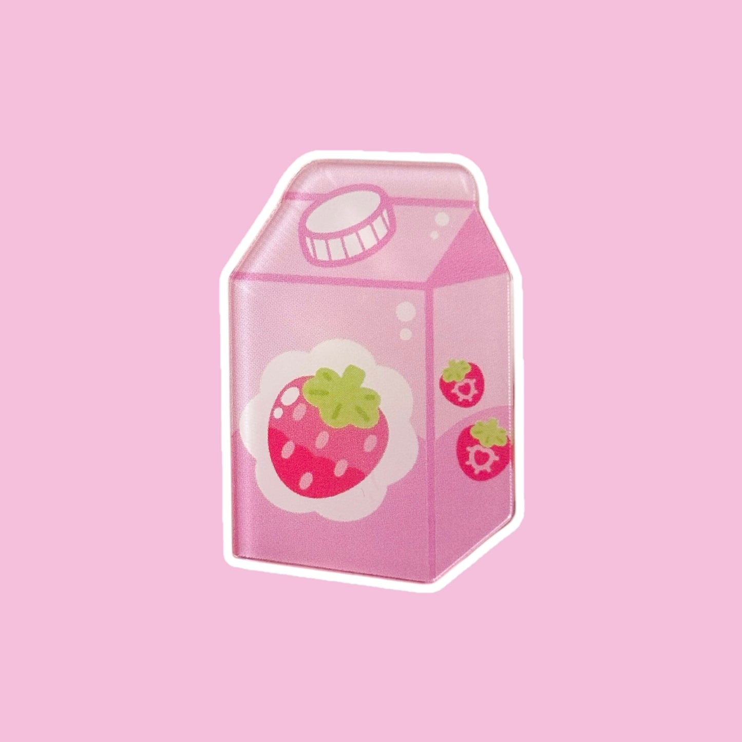 Strawberry Milk Acrylic Pin