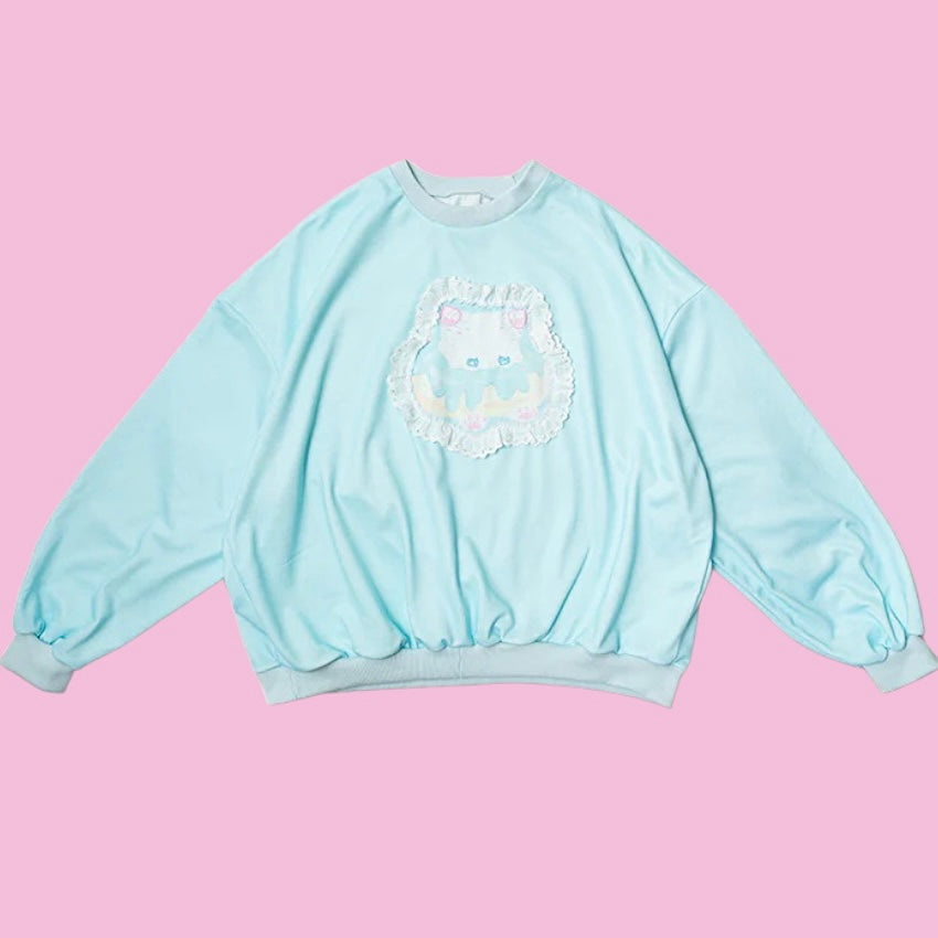 “Cat Whip” Blue Sweatshirt