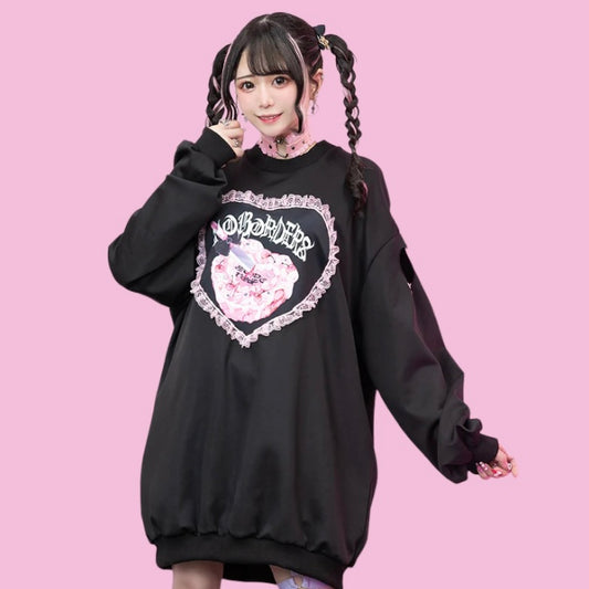 “Love Punk” Black/Pink Sweatshirt