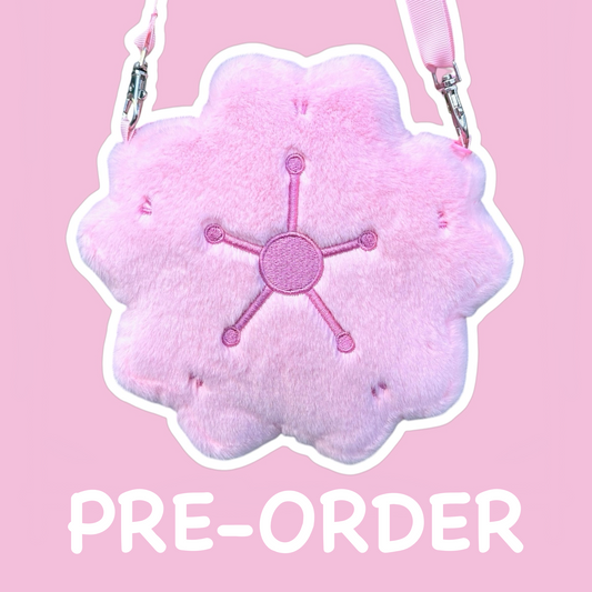 Sakura Plush Pouch Bag