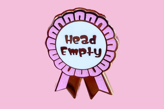 “Head Empty” Rosette Enamel Pin