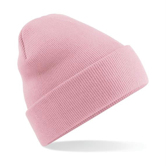 Sakura Moon Embroidered Pink Beanie
