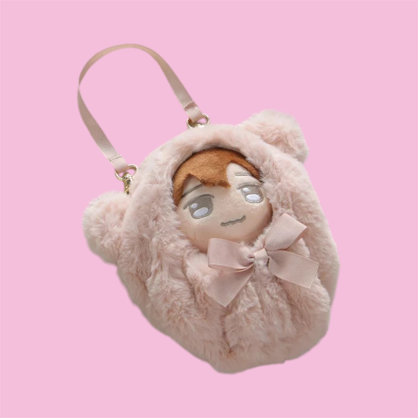 Oshikatsu Plushie Fluffy Pouch - Pink