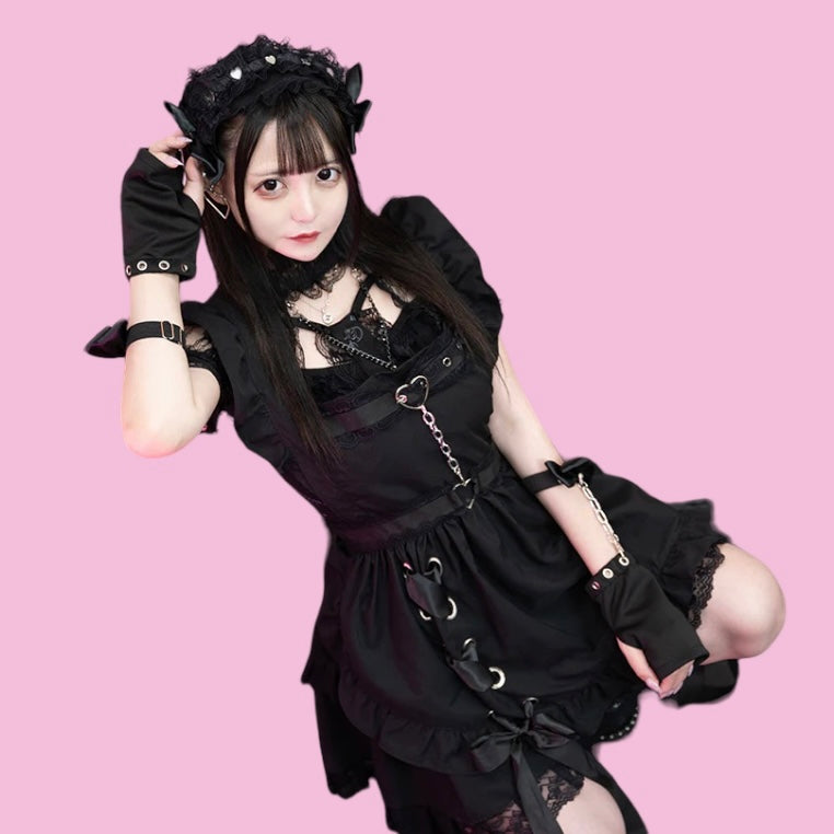 “Love Punk” Black/Black Apron