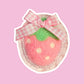 Needle Felted Strawberry Brooch