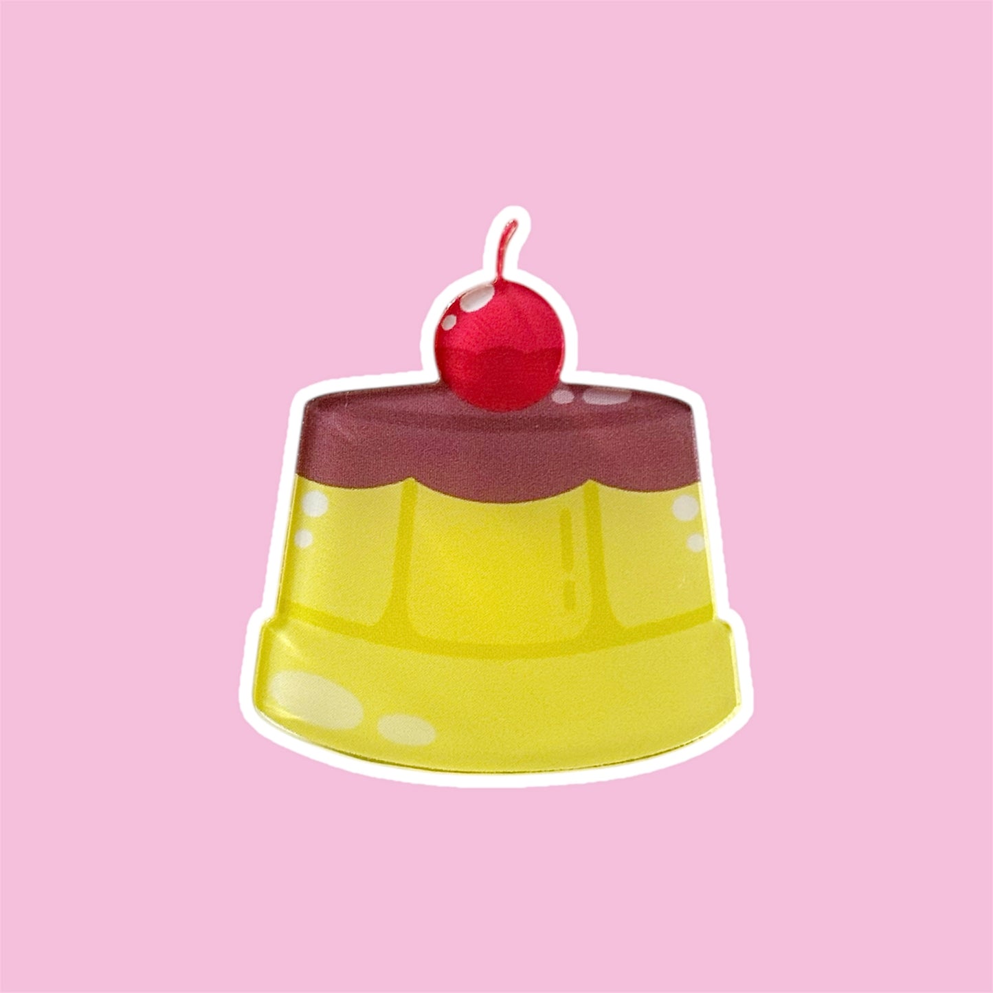 Custard Pudding Acrylic Pin