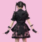 “Love Punk” Black/Pink Apron