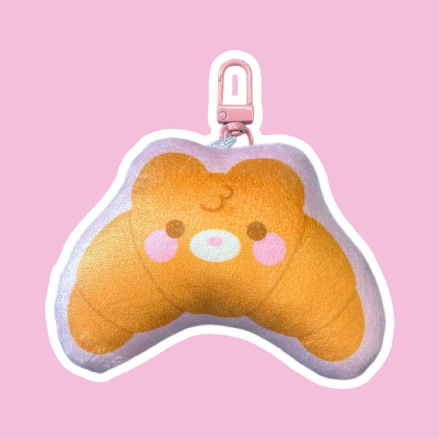 Bear-kery Croissant Cushion Keyring